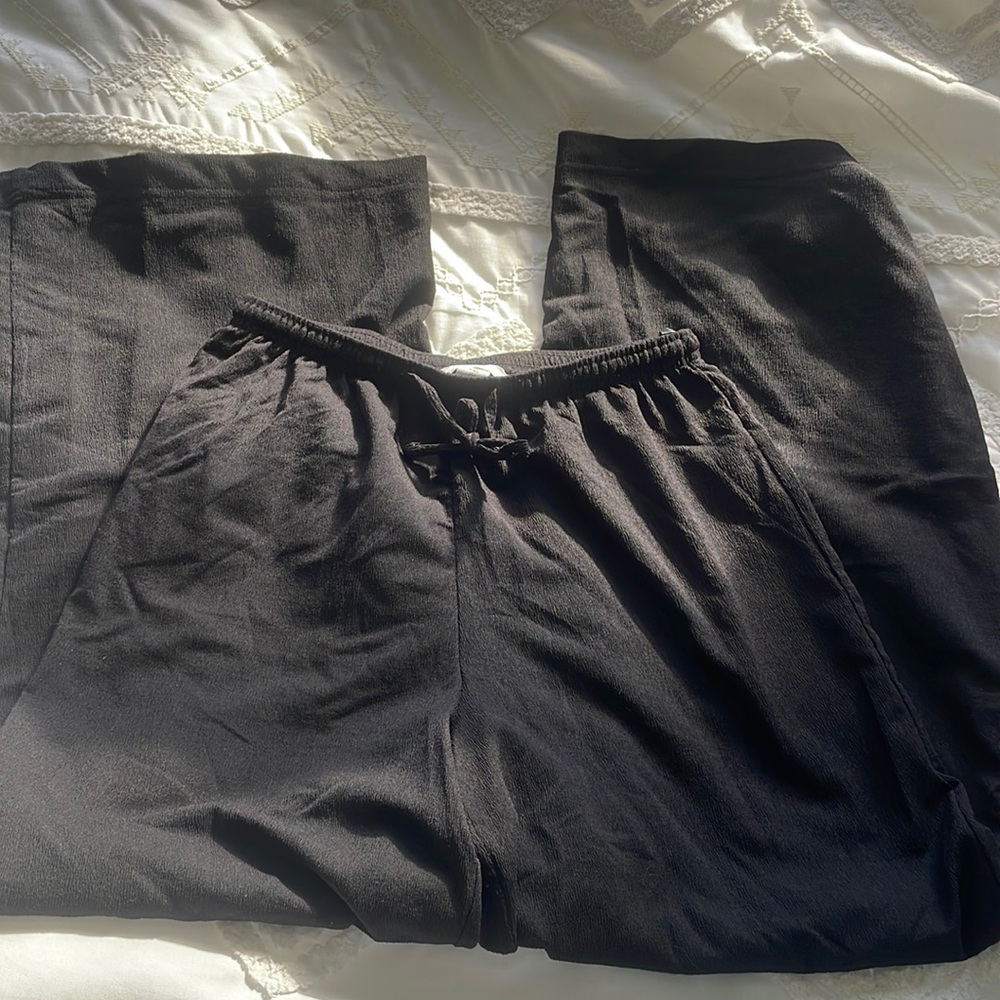 Black linen pants